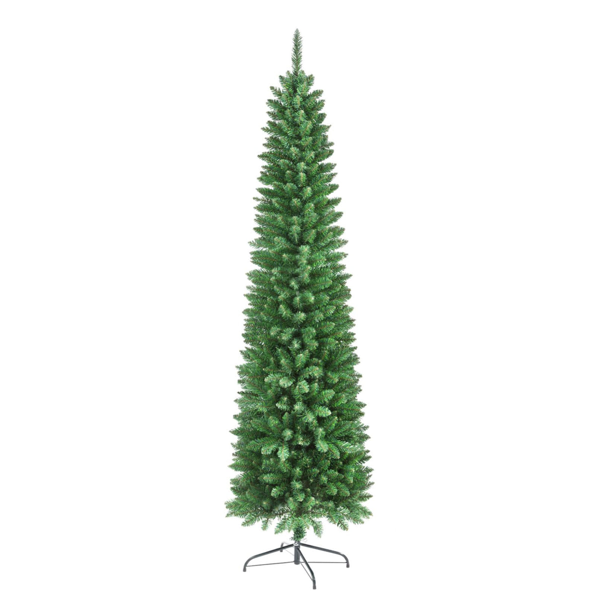 LEIVESTE Albero di Natale Slim Artificiale Verde con Base in Metallo